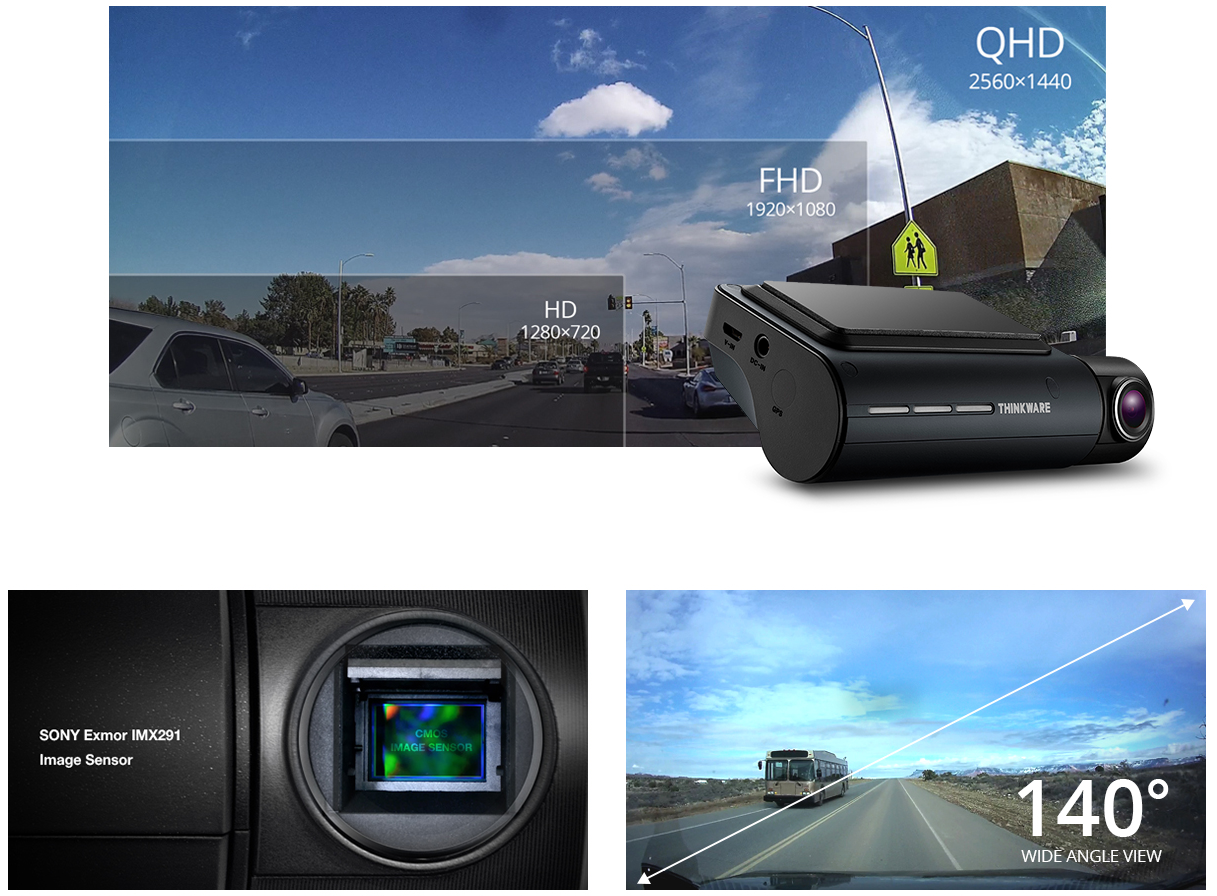 Q800 camera view and sensor images